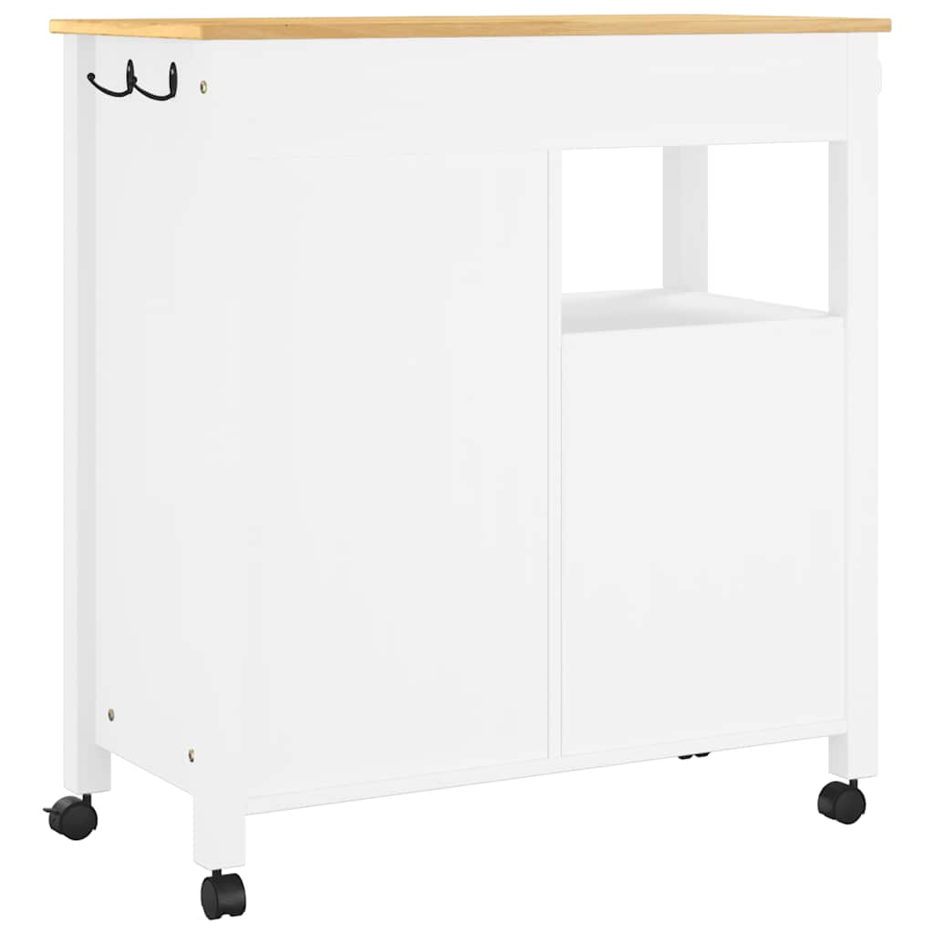 Kitchen Trolley MONZA 84x40x88.5 cm Solid Wood Pine